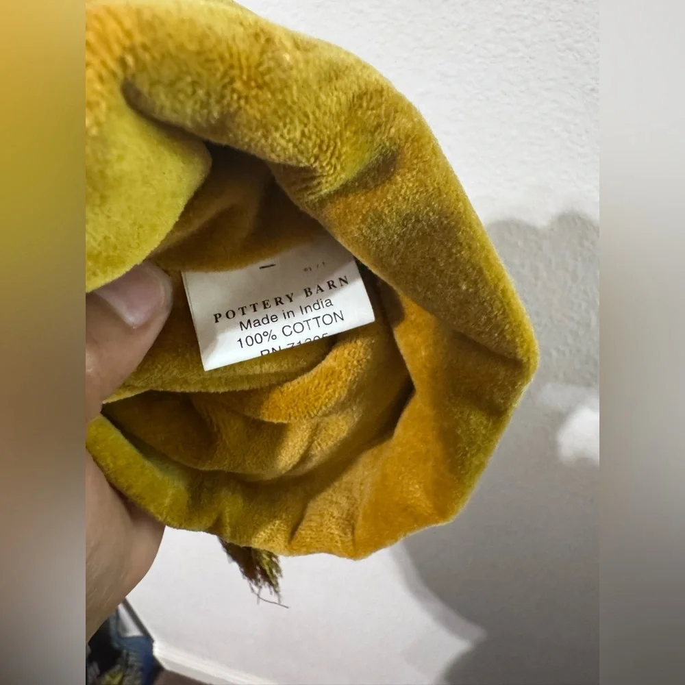 Pottery Barn Gold Velvet Wine Bag With Tags